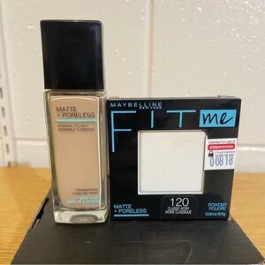 Maybelline liquid and powder Fit Me fair beige light concealer pair bundle